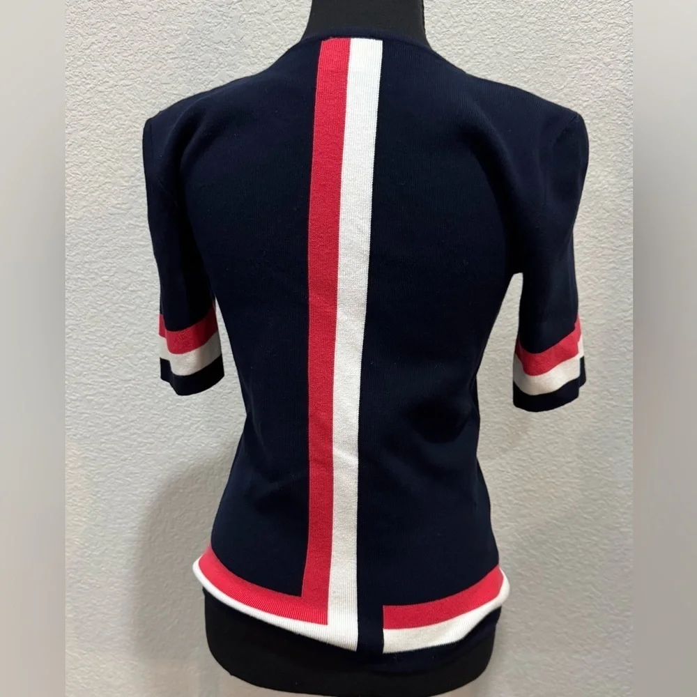 CAbi Navy Short Sleeve Tee Casual Essential